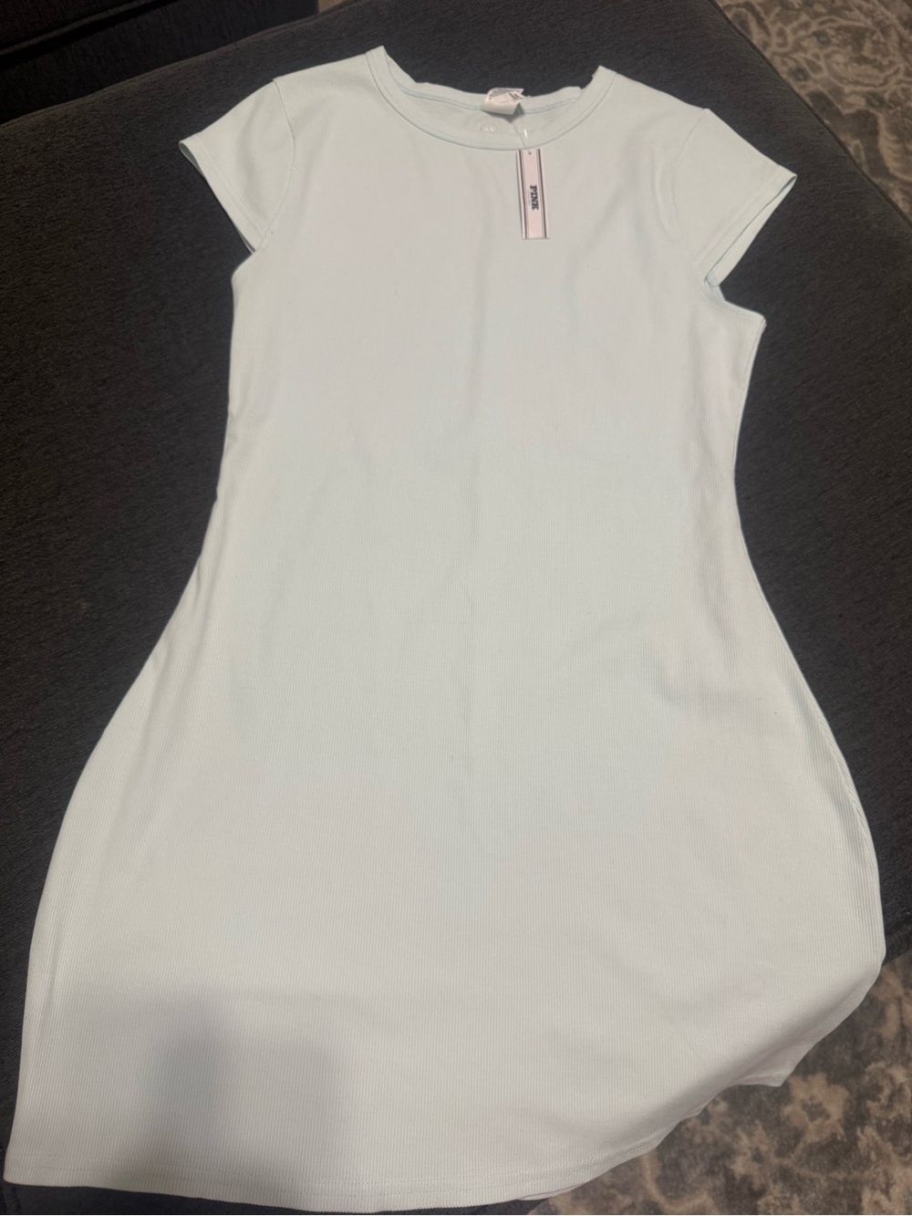 PINK Victoria's Secret Cream Short Sleeve Crewneck Tunic